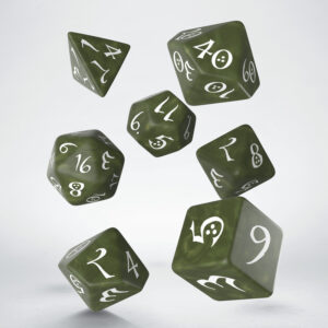 QW DADOS CLASSIC RPG OLIVE & WHITE (7)